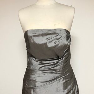 Ladies metallic gray evening gown